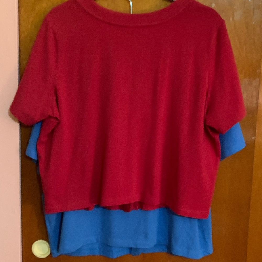 DENIM AND CO SHORT SLEEVE TAGLESS SHRUGS SET OF 2 L - Picture 2 of 3